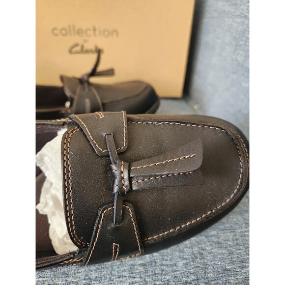 Clarks Women's "Ashland Bubble" Slip-on Loafers in Black Leather Size 10 - Picture 8 of 9